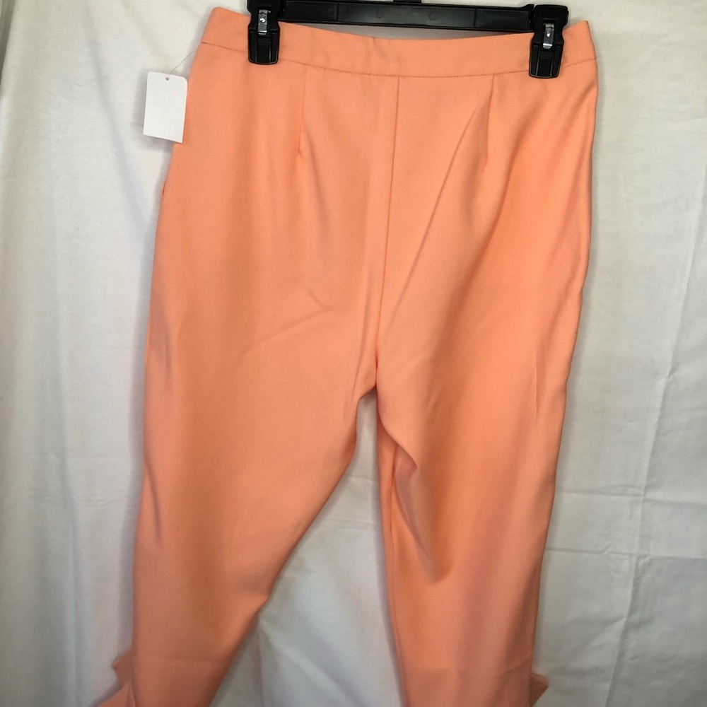 Peach Ruffle Ankled Pants - Picture 8 of 9